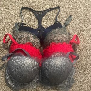 Victoria’s Secret, set of 4 bras, size 34D